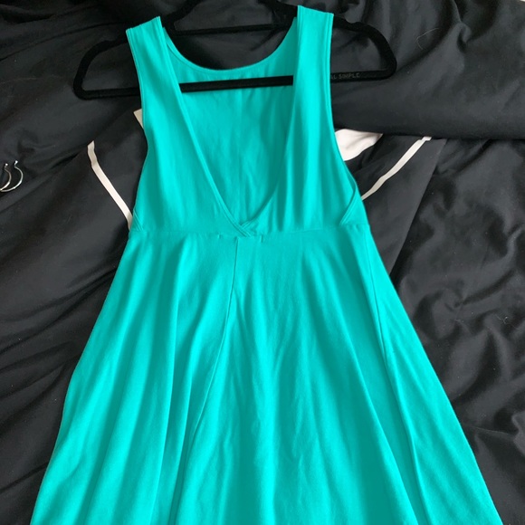 Low back, aqua dress - Picture 2 of 2